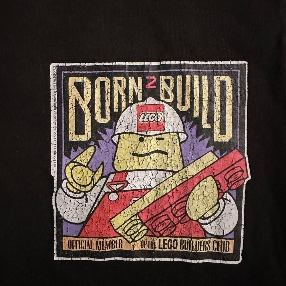Lego 90s Vintage Born to Build Single Stitch Tee child size 10-12
